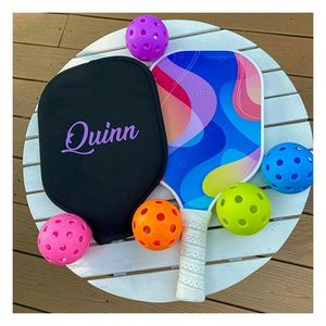 Housse de raquette de pickleball en néoprène, protège-raquette, cadeau de pickleball pour maman, étui de pickleball à carreaux - Product Image 5