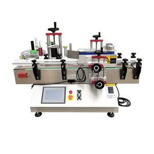 Desktop Adhesive Sticker Flat Labeling Machine Full automatic round bottle label labeling machine for wine