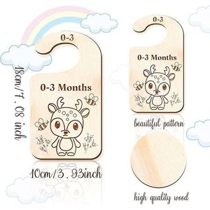 Wholesale Newborn Classification Tag Elegant Wooden Divider With Engraved for Baby Clothes Organizer - Product Image 3