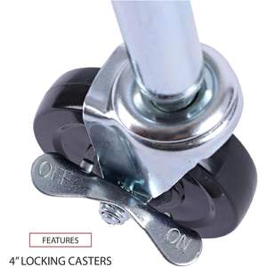 "34.5 X 18 X 40 In. 600 Lbs. Capacity 3-<b>Shelf</b> Wire Cart with <b>Liners</b>-Silver-Alera ALESW333018SR-Caster Wheels" - Product Image 1