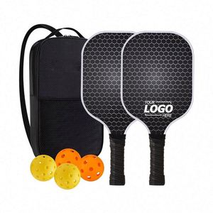 Raquette de pickleball en fibre de carbone haute performance - Conception en nid d'abeille, impression UV, légère et durable pour une utilisation en toutes saisons - Product Image 1