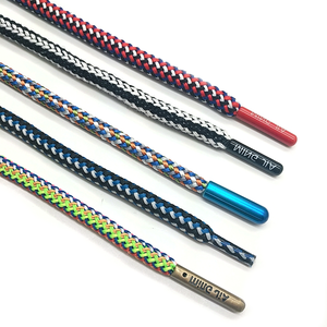 Nhà Sản Xuất Tùy Chỉnh Bông Bóng Đá Thể Thao Oeko Hai Bốn Màu Sắc Sọc Nghĩ Vòng Dây Giày Dây Giày Cho Sneaker - Product Image 2