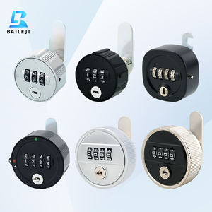 भारी शुल्क जस्ता मिश्र धातु 4 अंकों का संयोजन कैम लॉक | एंसी ग्रेड 1 क्रोम प्लेटेड सिल्वर/ब्लैक सुरक्षित मेलबॉक्स कैबिनेट ड्रॉअर लॉक - Product Image 1