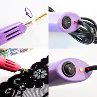 Vente flash : Machine à strass thermocollants rose/noir/violet avec prise US/EU, applicateur de strass en cristal à fixation à chaud