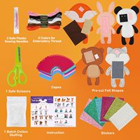 Kit de couture en feutre, nouveau design 2025, artisanat DIY pour enfants, filles et garçons, jouet éducatif précoce pour apprendre la couture et développer la motricité fine