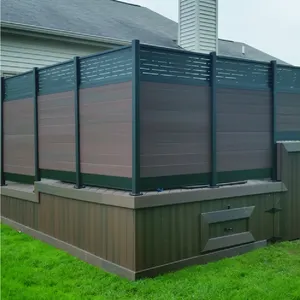 Hızlı kurulum otomatik çit wpc ahşap plastik kompozit geri dönüşümlü malzemeler sınır çit bahçe yüzme havuzu açık