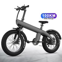 Bicicleta Eléctrica Plegable KIXIN NUEVA de 48v con Batería de Litio Extraíble, para Montaña y Carretera, con Motor de 20 Pulgadas en la Rueda Trasera y Neumáticos Anchos, para Ciudad