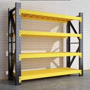 ชั้นวางของโลหะแบบหลายชั้น HJ สำหรับงานหนัก 4 ชั้น ปรับความสูงได้ สำหรับเก็บเครื่องมือในโรงงาน โกดัง ห้องใต้ดิน - Product Image 4