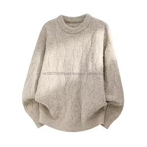 เสื้อถักคอวีลายวินเทจแบบสั่งทำพิเศษสำหรับผู้ชาย แฟชั่นทันสมัย แมทช์ได้กับทุกชุด สีพื้น ทรงหลวม สไตล์ลำลองสบายๆ - Product Image 6