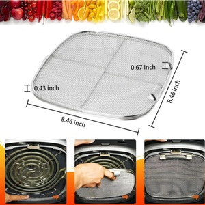 Poêle à griller carrée en aluminium moulé sous pression avec revêtement céramique, portable et antiadhésive, adaptée aux appareils <span class=keywords><strong>Ninja</strong></span> Foodi AG300/AG400 - Product Image 2