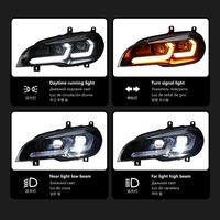 Ensemble de phares à LED de style nouveau compatible avec les phares X5 E70 SUV 2007 à 2013, feux de jour séquentiels