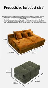 الأكثر مبيعًا أريكة مضغوطة على شكل L تصميم كلاسيكي متعدد الوظائف شقة غرفة معيشة - Product Image 2