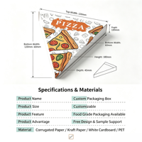 Boîte à pizza triangulaire jetable en carton kraft, de qualité alimentaire, résistante à la graisse, biodégradable, imperméable, personnalisée, de la marque Best Guard