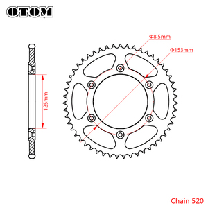 OTOM Dirt Bike motocicleta 520 51T 52T piñón doble trasero para <span class=keywords><strong>HONDA</strong></span> CRF 150 230 250 450 CRF250R CRF450R CRF150F CRF230F - Product Image 6