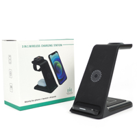 Estación de Carga Inalámbrica 3 en 1, Base de Carga Rápida para iPhone, iWatch, AirPods Pro, Soporte Universal para Teléfono Inteligente, Base de Escritorio