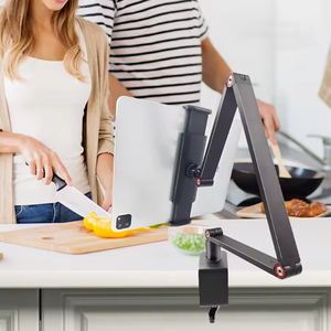 Soporte para Teléfono y Tablet para Cama, Soporte para Monitor Multiángulo con Diseño de Abrazadera de 3 Brazos, Soporte Metálico para Portátil para Oficina en Casa - Product Image 6