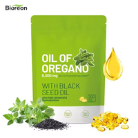 Capsules d'huile d'origan 180/300 Contient de l'huile de nigelle Immunité Antioxydant Non OGM Huile d'origan Capsule molle