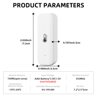 Thermomètre et hygromètre WiFi intelligent ABS, portée de détection 50-100m, capteur sans fil, moniteur de température et d'humidité intérieur/extérieur pour la maison