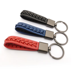 Chic <b>Personalized</b> PU Leather Keyrings with Star Woven Detail fowith Star Shaped Woven Design for Car Keys & Daily Bag Decoration - Product Image 6