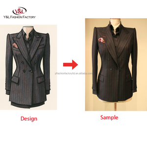 รับผลิตเสื้อเบลเซอร์แบบ OEM ODM ปรับแต่งตามสั่ง ทรงพอดีตัวและเข้ารูป ตัดเย็บอย่างประณีต เสื้อเบลเซอร์ผู้หญิง ชุดสูทผู้หญิง - Product Image 2