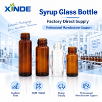 Botol Sirup Kaca XINDE 500ml Botol Tablet Kaca Amber untuk Penggunaan Farmasi atau Kosmetik