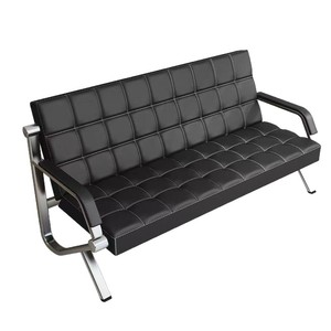 Office sofa simple modern office business reception three person sofa tea table iron ordinary sofa cheap - Product Image 1
