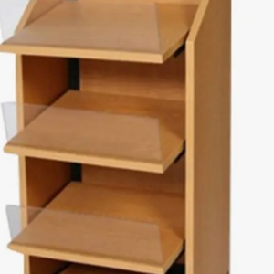 New Design Five Layers Supermarket Wooden Shelf PP Material Bread <b>Display</b> <b>Rack</b> with Cutting Processing Service - Product Image 6
