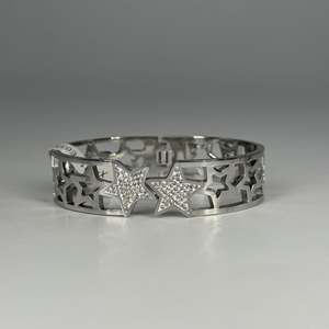 Crystal Star <b>Bracelet</b> 316L Stainless Steel PVD Gold Plated Sustainable Resistant Jewelry for Women - Product Image 1