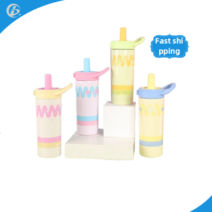 Botella de agua de grado alimenticio personalizada de 600ml botella de agua deportiva térmica de doble pared de boca ancha para ciclistas, corredores, combustible para tu entrenamiento - Product Image 1