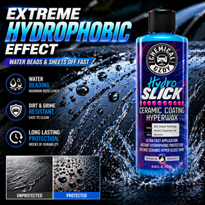 Hydro Slick <span class=keywords><strong>Cire</strong></span> Céramique Hyperwax - <span class=keywords><strong>Cire</strong></span> Céramique Haute Brillance pour Voitures Neuves et Anciennes, Hydrofuge Instantané, Scellant de Peinture à Brillance Intense, Facile à Appliquer - Product Image 4