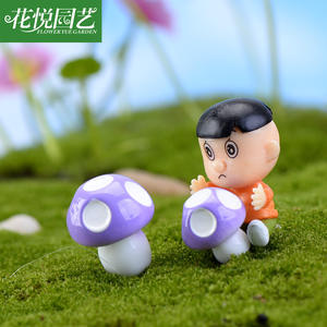 Mini champignon coloré mignon de dessin animé pour aménagement paysager, plante en pot, mousse, accessoires décoratifs DIY, petit o - Product Image 4