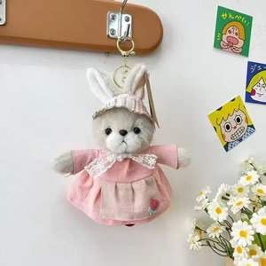 Llavero de Peluche de Conejito de Orejas Largas, Adorable Muñeco de Conejo Pequeño, Accesorio para Mochila, Pequeño Adorno, Regalo - Product Image 6