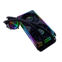 Refroidisseur liquide AIO 240 mm pour CPU Manmu, très vendu, avec ventilateur RGB à roulement fluide en plastique, 4 broches PWM, pour boîtier d'ordinateur de jeu