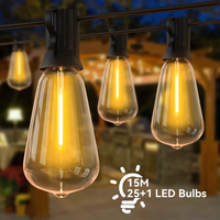 Étanche Patio Festoon Éclairage Dimmable Suspendus Lumières Globe ST38 Ampoules Incassable Connectable Éclairage Extérieur Jardin
