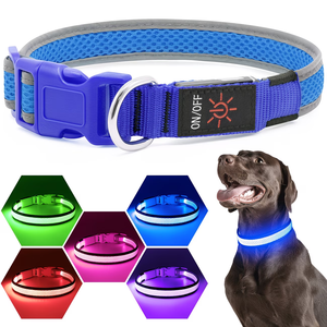 Nouveaux colliers lumineux LED pour <span class=keywords><strong>chien</strong></span> rechargeables par USB, réglables, confortables, en maille douce, pour une visibilité nocturne accrue - Product Image 4