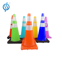 Nouveau cône de signalisation routière orange haute visibilité avec anneau de levage