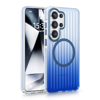 Coque de téléphone Samsung S24 S25 S26 Ultra dégradé mat avec anneau magnétique anti-chute