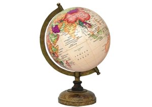Nuevo Globo Terráqueo Metálico Personalizado para Decoración de Oficina o Escuela, Globo Terráqueo de Escritorio con Base de Madera a Precio Económico - Product Image 3