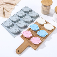 Silikon terbaru 8 lubang pir berbentuk buah Mousse cetakan silikon DIY cetakan kue