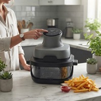 Nouvelle Friteuse à Air OEM en Gros Personnalisée, Capacité Composée 5.5L, avec Verre Résistant à la Chaleur 1.5L, OEM ODM pour Cuisine Intérieure