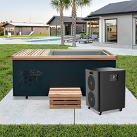 Precio de fábrica Thermo Wood Cold Plunge Ice Bañera 1HP Enfriador de agua Bañera de hidromasaje al aire libre con opción de madera de cedro