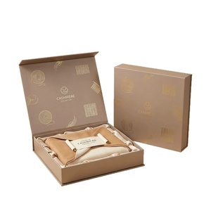 Caja de Regalo de Cachemira Personalizada de Doble Cara, Estilo Libro, con Tapa Magnética Abatible, Estampado Dorado, OEM, Lotes Pequeños, Directo de Fábrica - Product Image 4