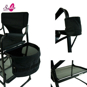 Silla de Salón Plegable, Silla Portátil para Maquillador con Mesa Lateral y Almacenamiento para Salón de Belleza y Barbería - Product Image 6