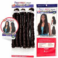 Lot de 3 boucles françaises, extensions de cheveux pour tresses africaines, soyeuses et lâches de style espagnol