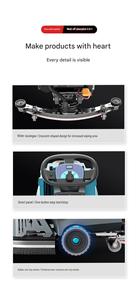 Smart Low Noise <b>Floor</b> Scrubber Walk Behind <b>Cleaning</b> <b>Machine</b> for Gym Canteen Supermarket Power Quiet and Efficient Clean - Product Image 5