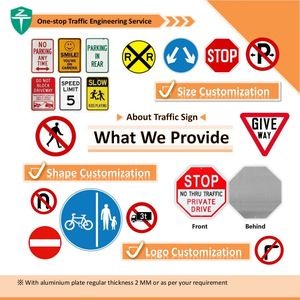 Panneau réfléchissant en aluminium Panneau antirouille en aluminium protégé contre les UV avec symbole de non-retournement Panneau de signalisation routière sans impasse - Product Image 6