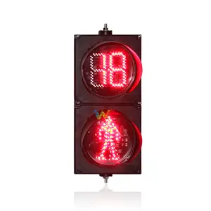 Pc Shell 200Mm Rood Groen Voetganger Countdown Timer Led Verkeerslicht