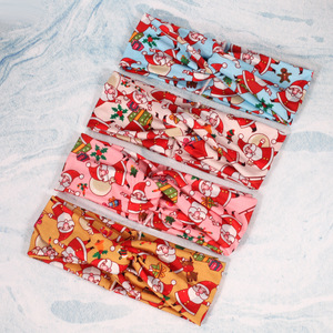 Diadema Navideña Elástica Roja con Estampado de Santa Claus, Accesorio Festivo Unisex - Product Image 3