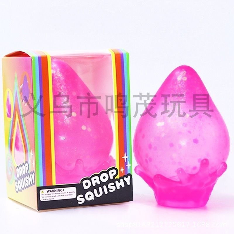 Goutte d'eau rose en boîte