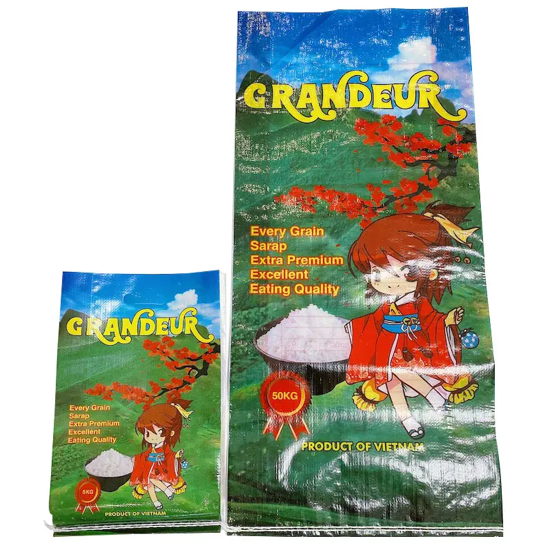 メーカーPP織り米袋卸売米包装袋25kg販売用10kgボップラミネート米袋タイパキスタン